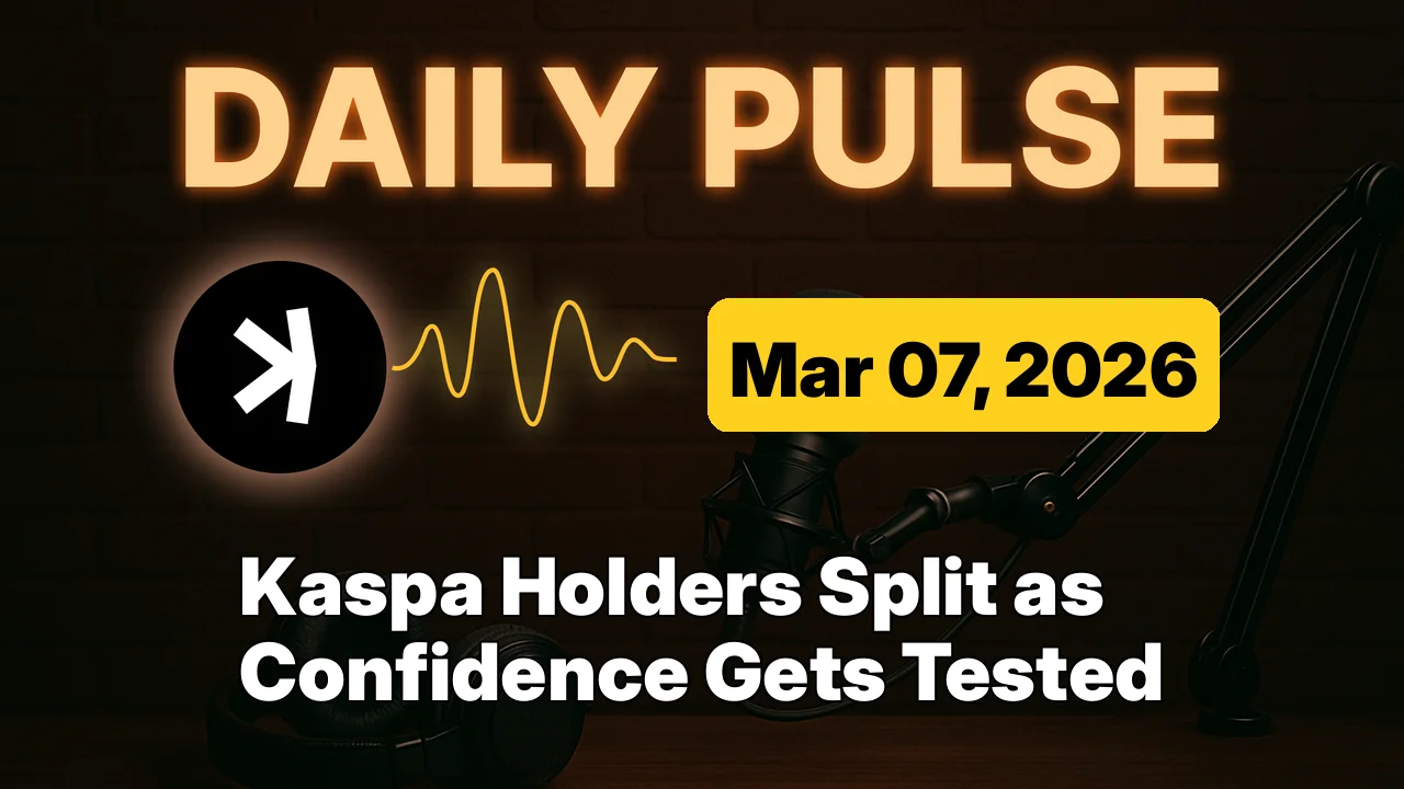 Kaspa Holders Split as Confidence Gets Tested