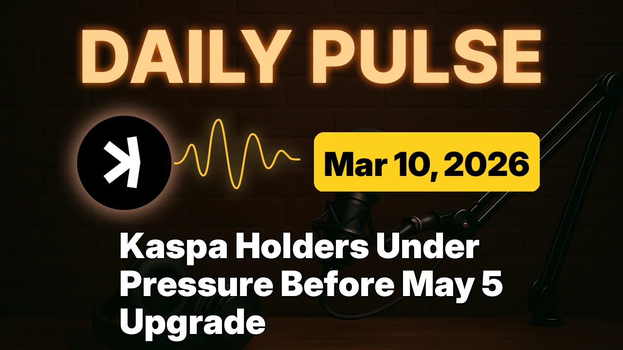 Kaspa Holders Under Pressure Before May 5 Upgrade
