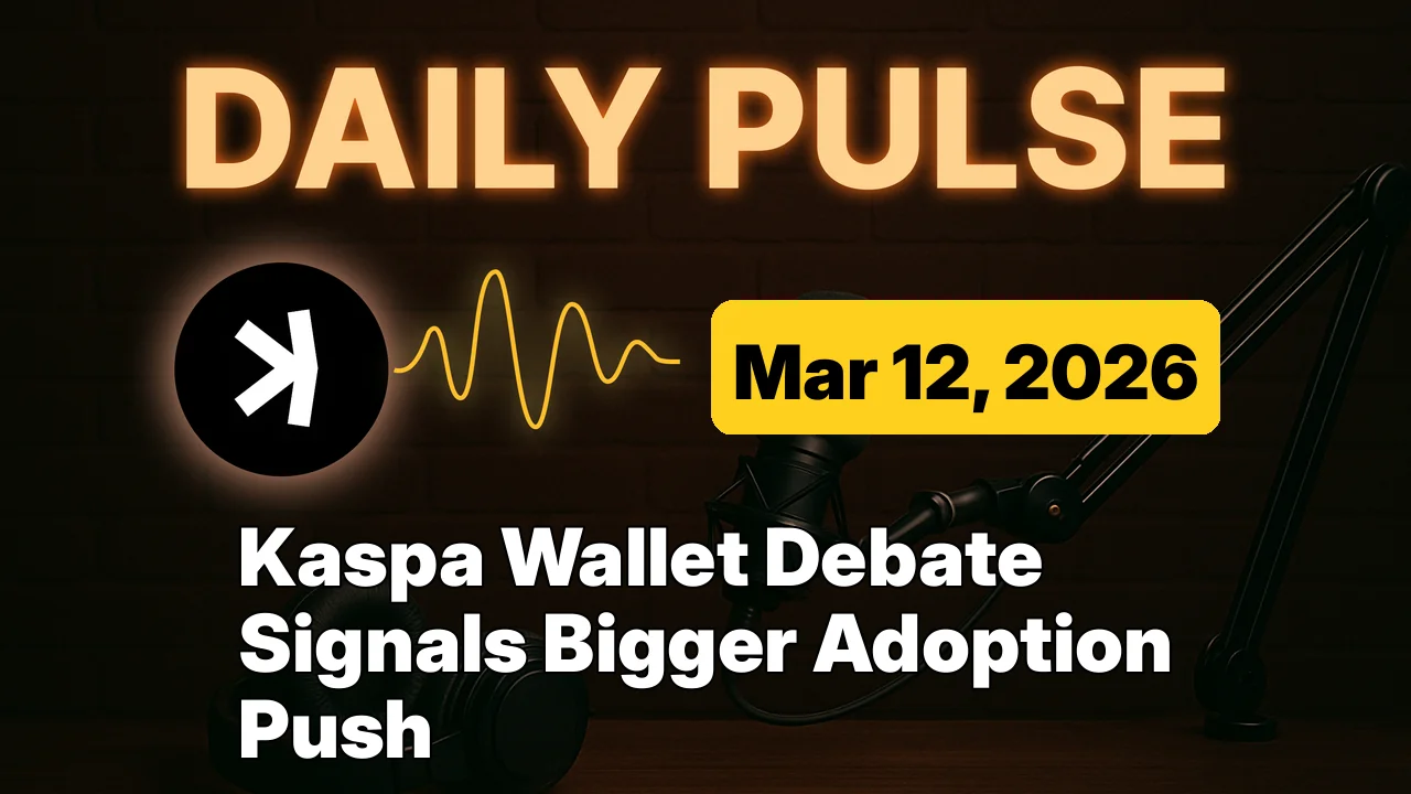 Kaspa Wallet Debate Signals Bigger Adoption Push