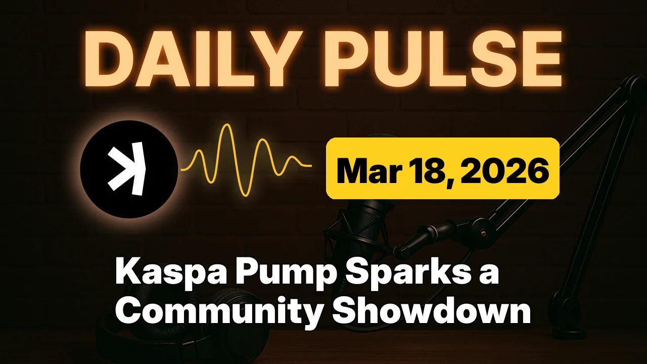Kaspa Pump Sparks a Community Showdown