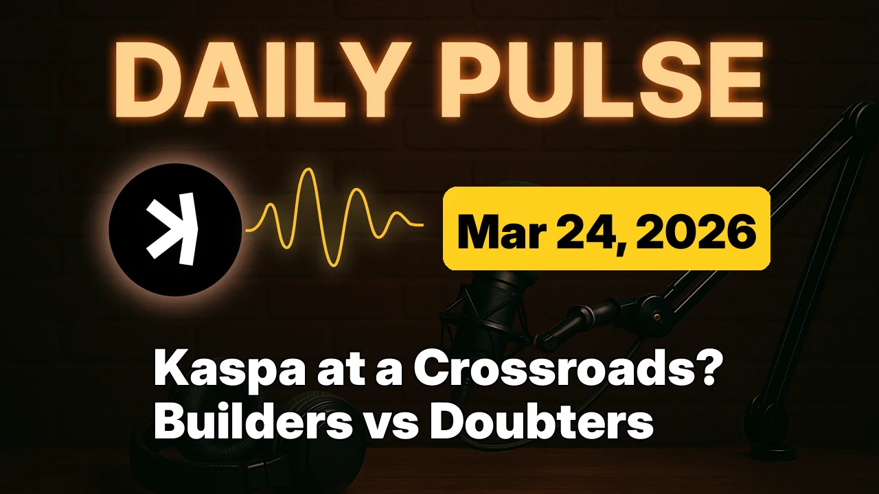 Kaspa at a Crossroads? Builders vs Doubters