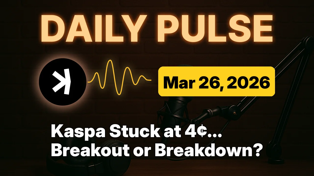 Kaspa Stuck at 4¢… Breakout or Breakdown?