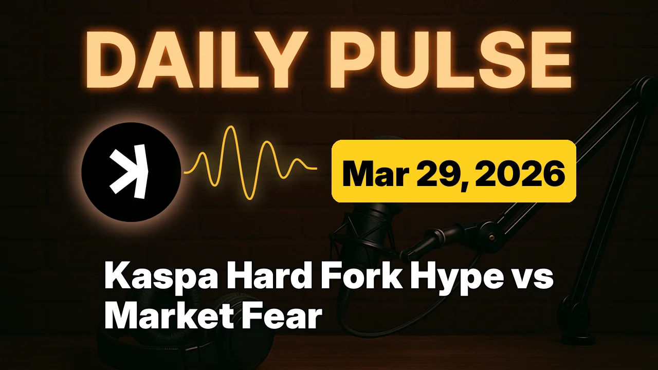 Kaspa Hard Fork Hype vs Market Fear