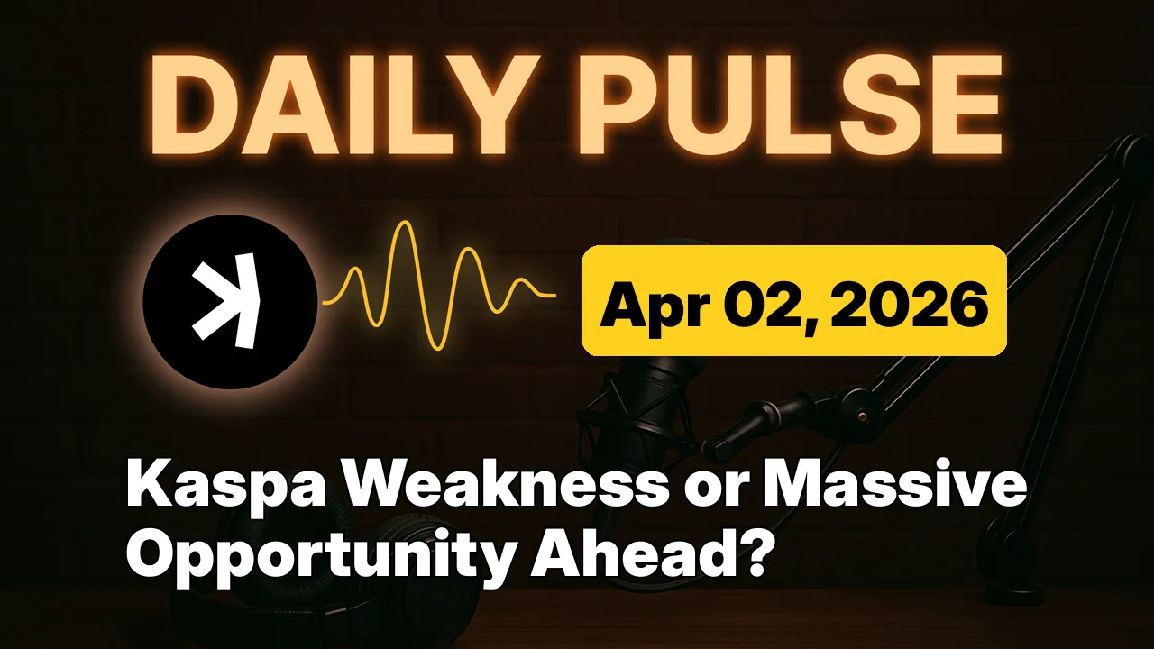 Kaspa Weakness or Massive Opportunity Ahead?