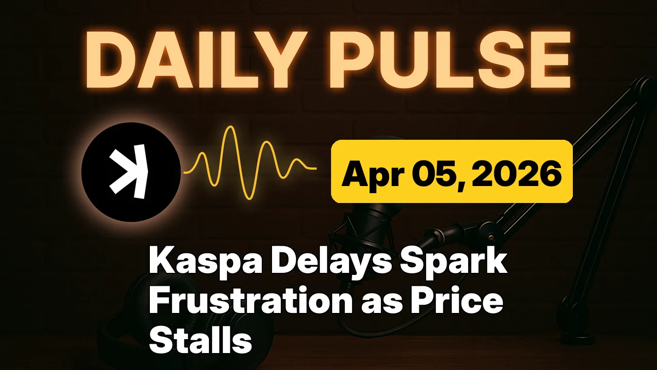 Kaspa Delays Spark Frustration as Price Stalls
