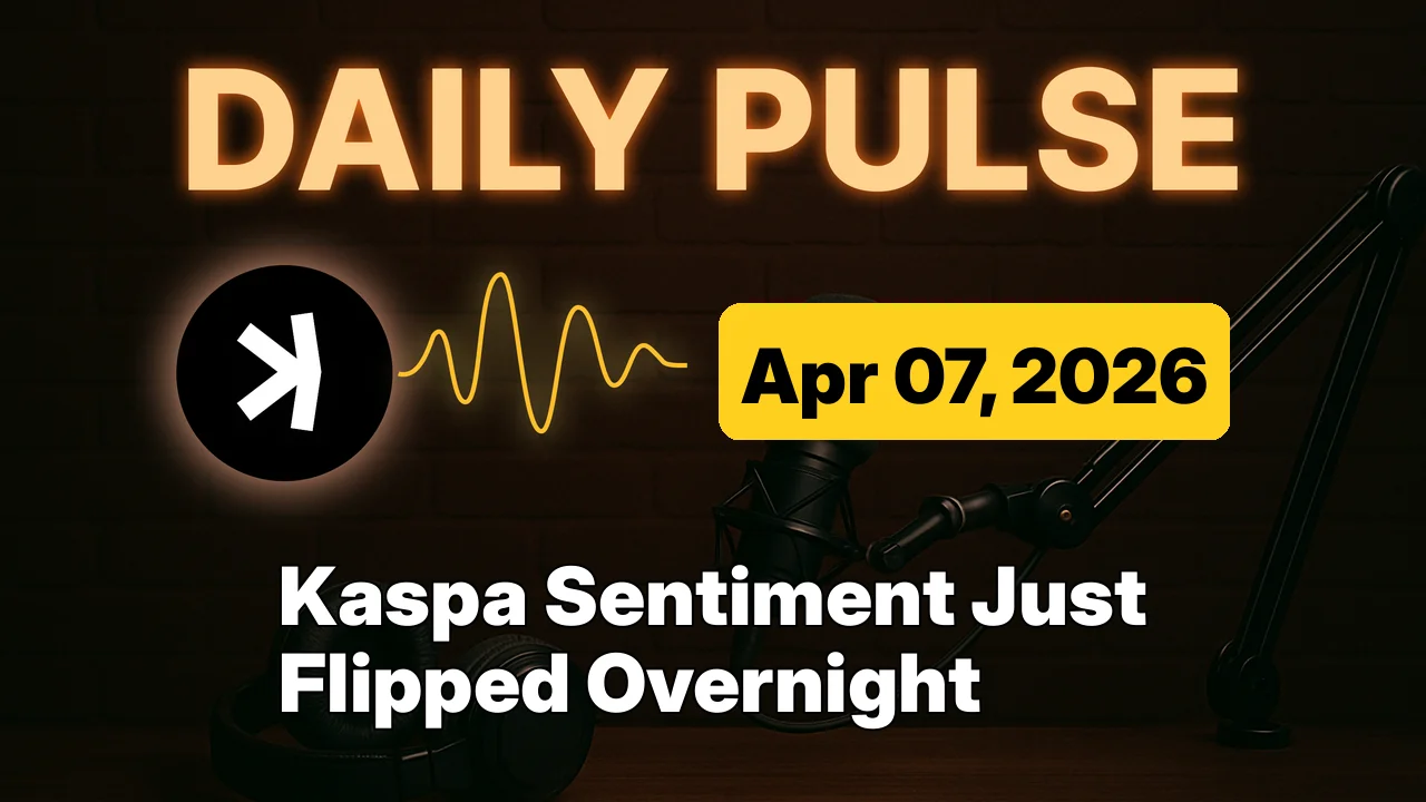 Kaspa Sentiment Just Flipped Overnight