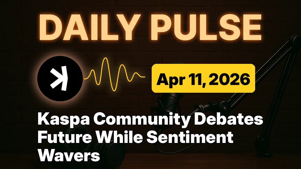Kaspa Community Debates Future While Sentiment Wavers