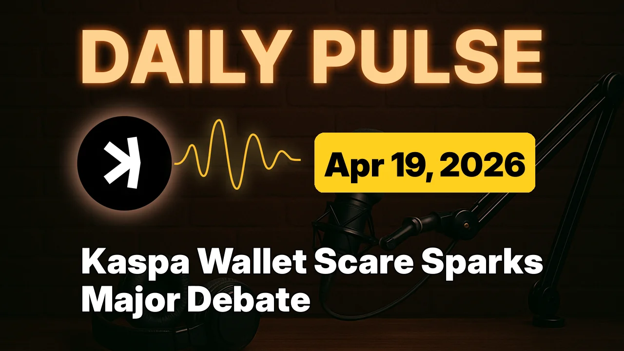 Kaspa Wallet Scare Sparks Major Debate