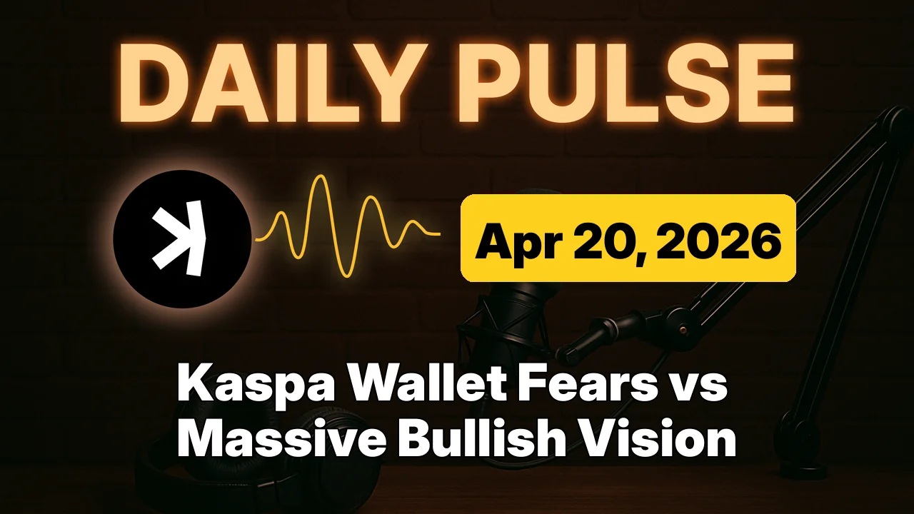 Kaspa Wallet Fears vs Massive Bullish Vision