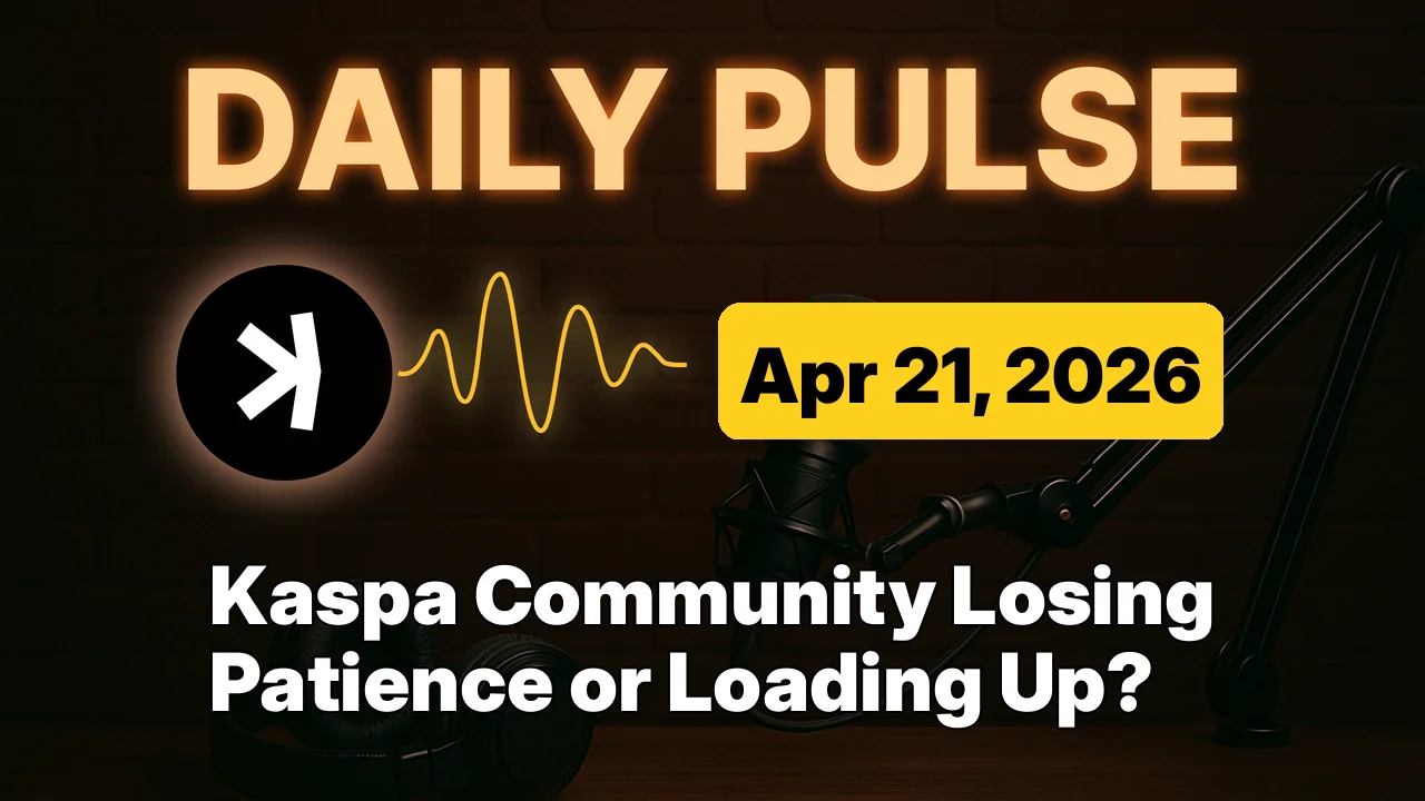 Kaspa Community Losing Patience or Loading Up?