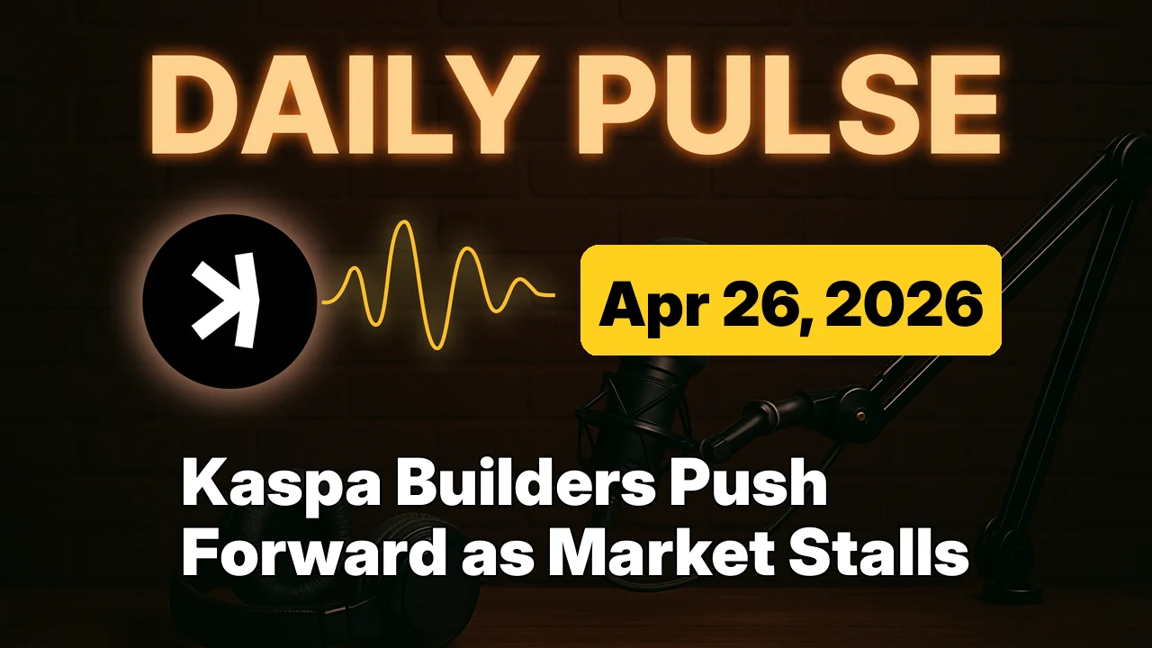 Kaspa Builders Push Forward as Market Stalls