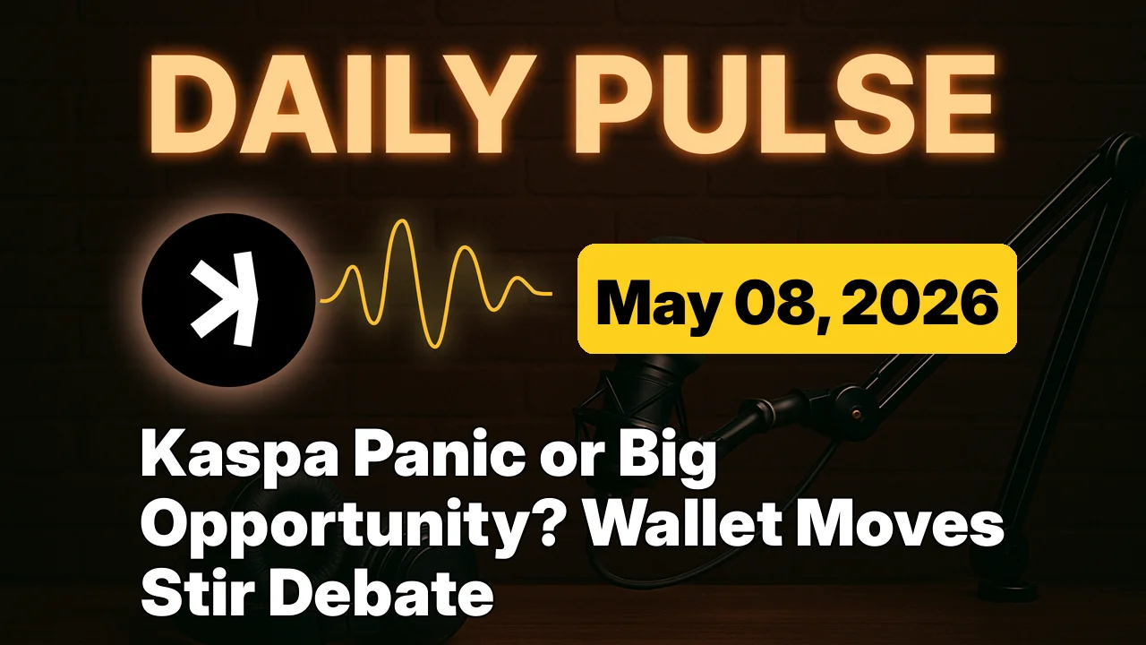 Kaspa Panic or Big Opportunity? Wallet Moves Stir Debate