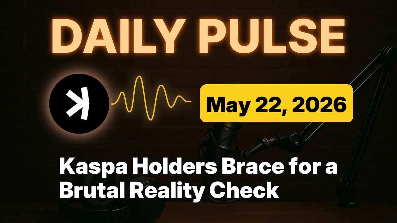 Kaspa Holders Brace for a Brutal Reality Check