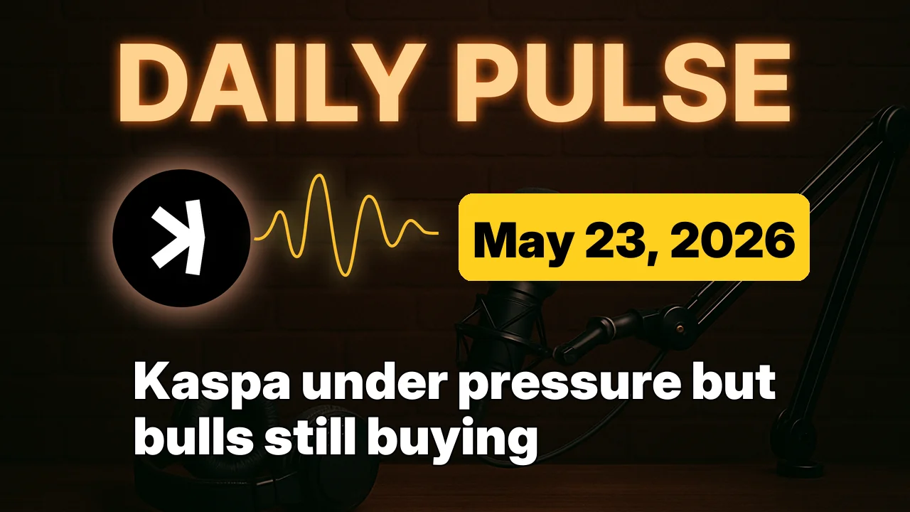Kaspa under pressure but bulls still buying