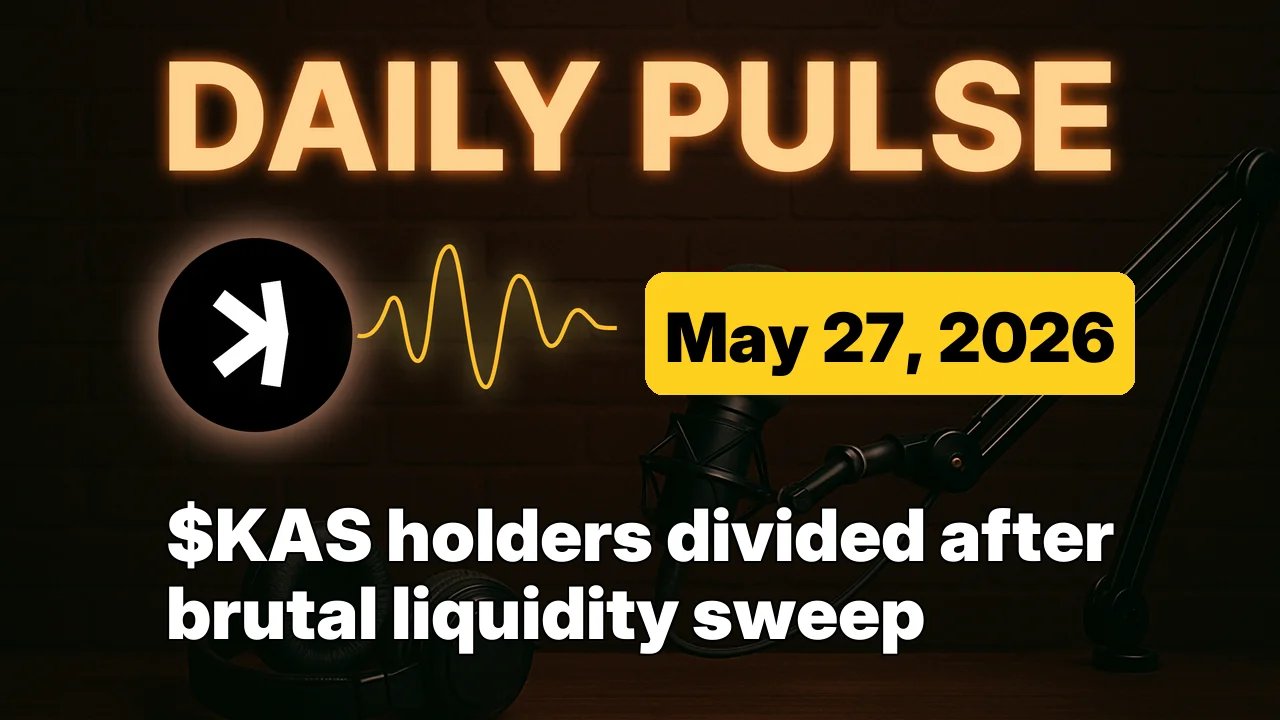 $KAS holders divided after brutal liquidity sweep