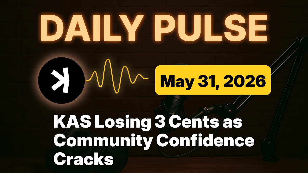 KAS Losing 3 Cents as Community Confidence Cracks