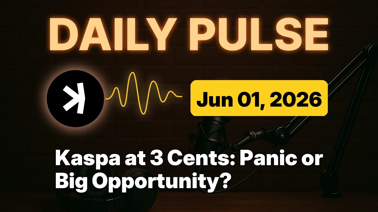 Kaspa at 3 Cents: Panic or Big Opportunity?