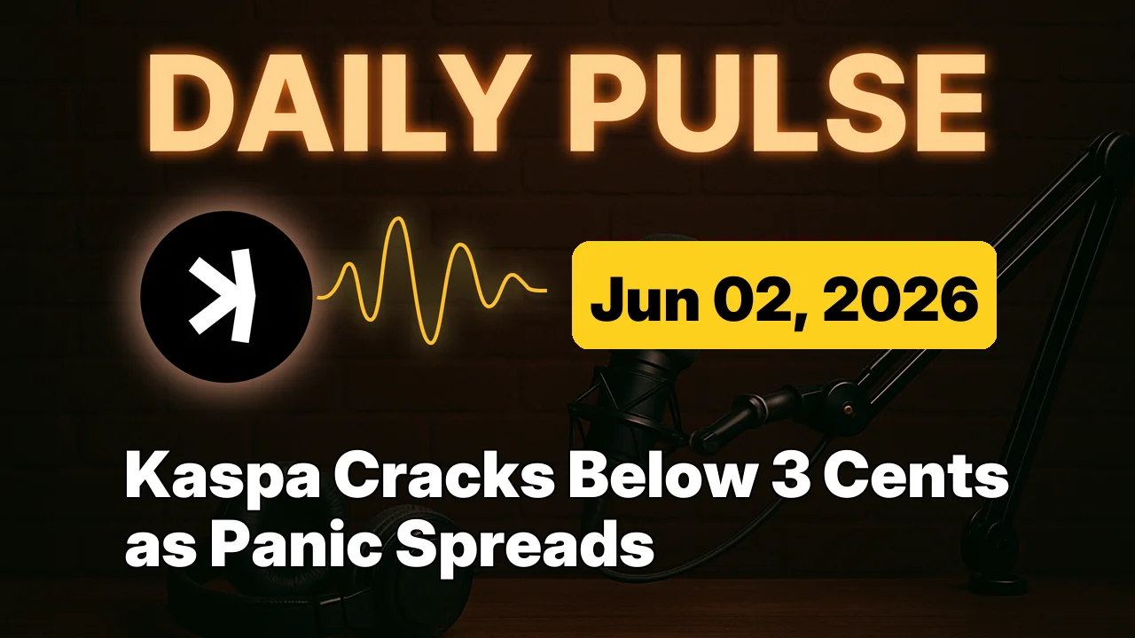 Kaspa Cracks Below 3 Cents as Panic Spreads