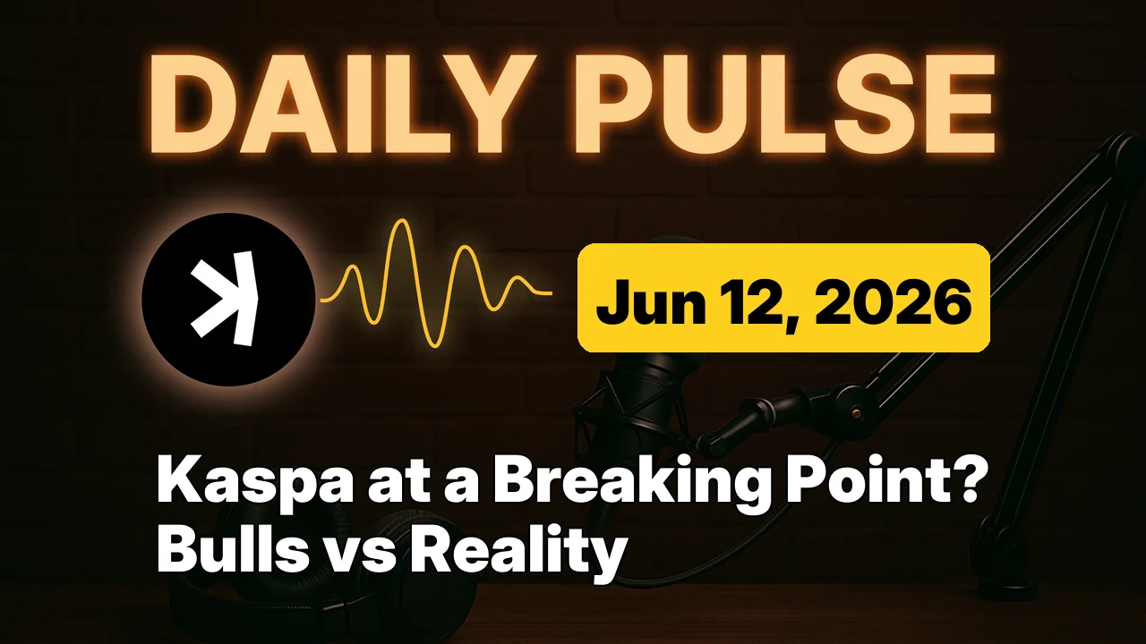 Kaspa at a Breaking Point? Bulls vs Reality