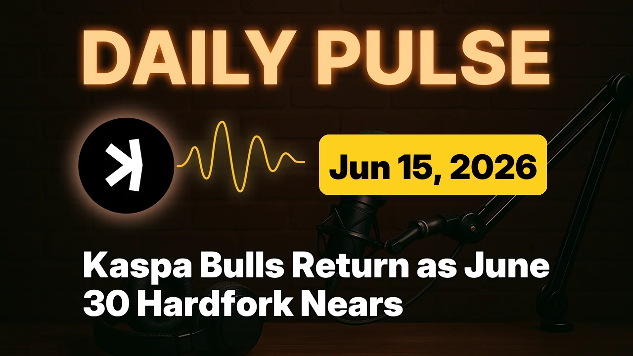 Kaspa Bulls Return as June 30 Hardfork Nears