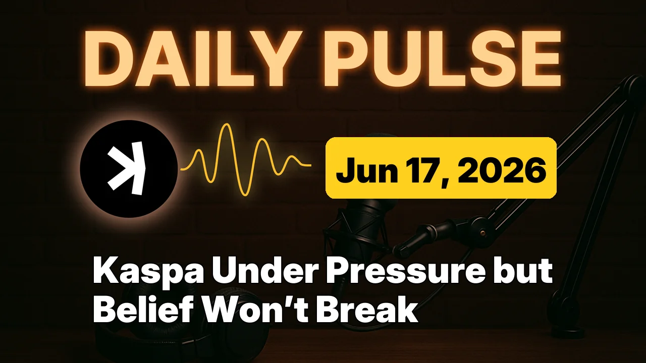 Kaspa Under Pressure but Belief Won’t Break