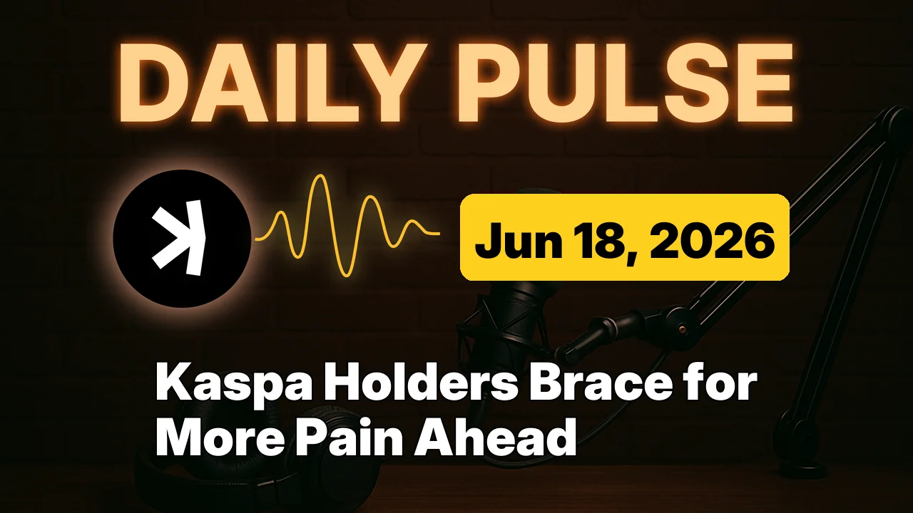 Kaspa Holders Brace for More Pain Ahead