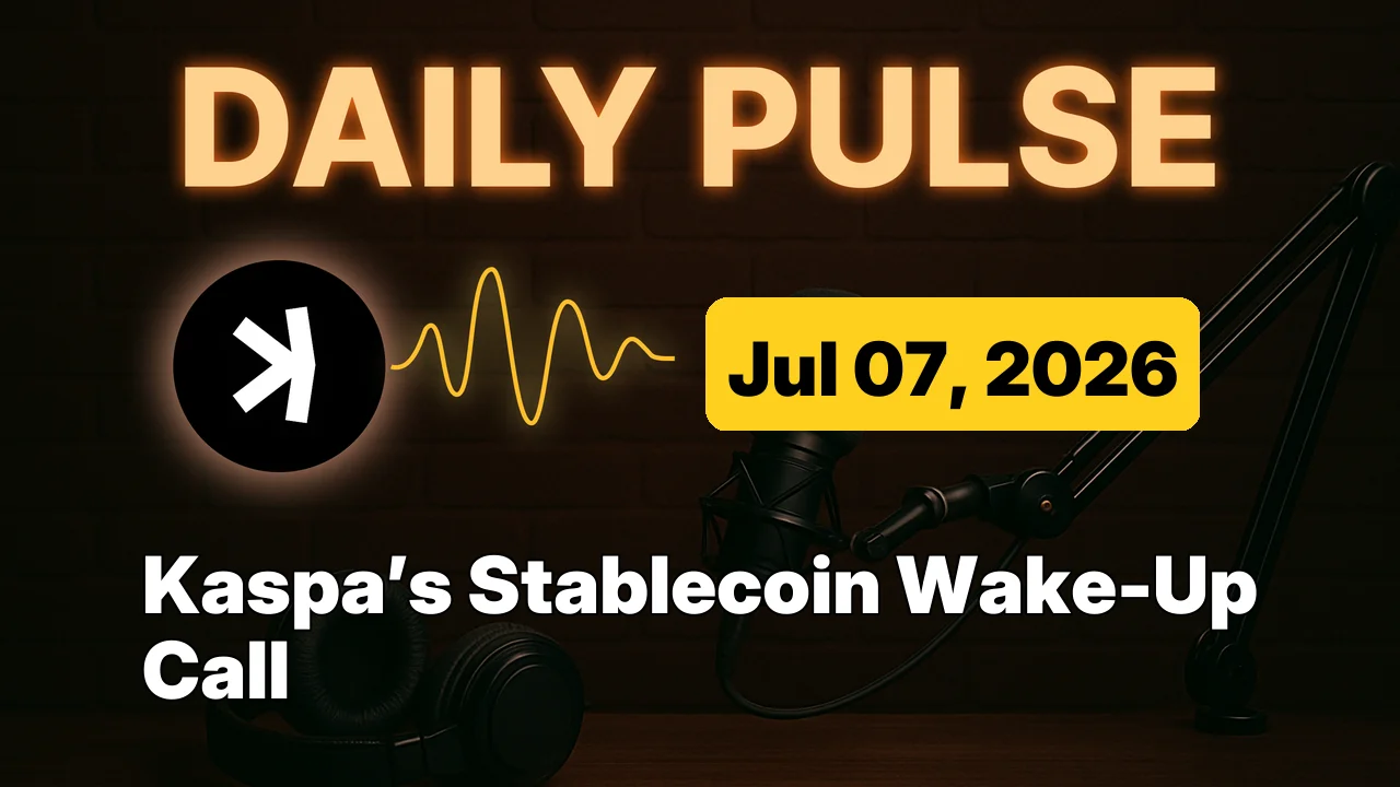Kaspa’s Stablecoin Wake-Up Call