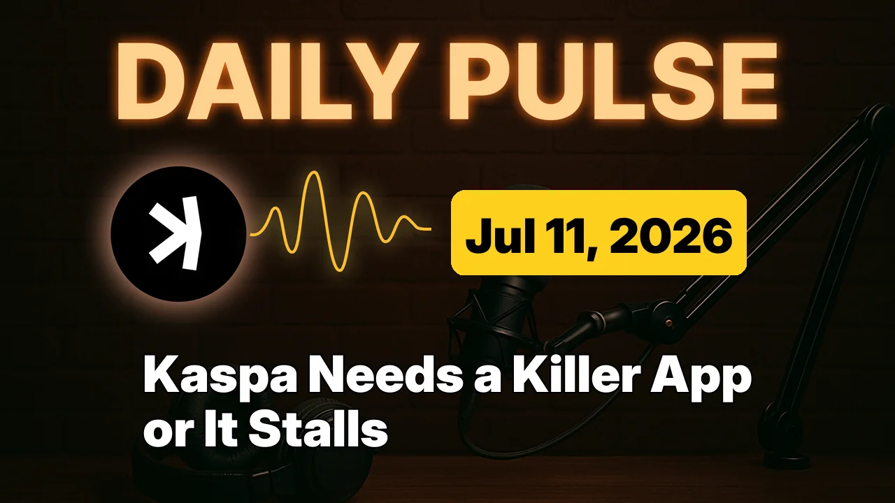 Kaspa Needs a Killer App or It Stalls