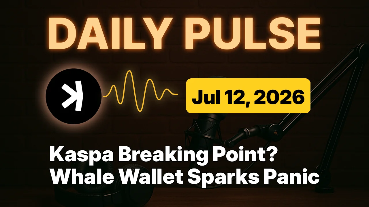 Kaspa Breaking Point? Whale Wallet Sparks Panic
