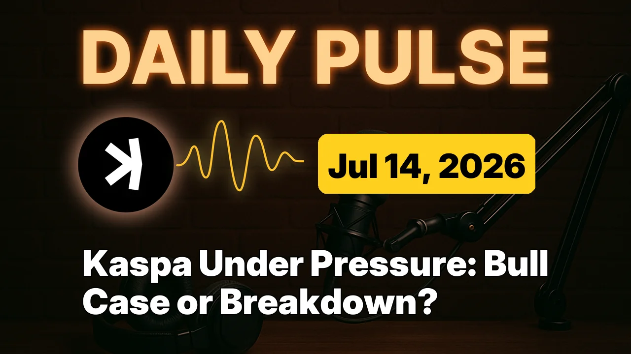 Kaspa Under Pressure: Bull Case or Breakdown?