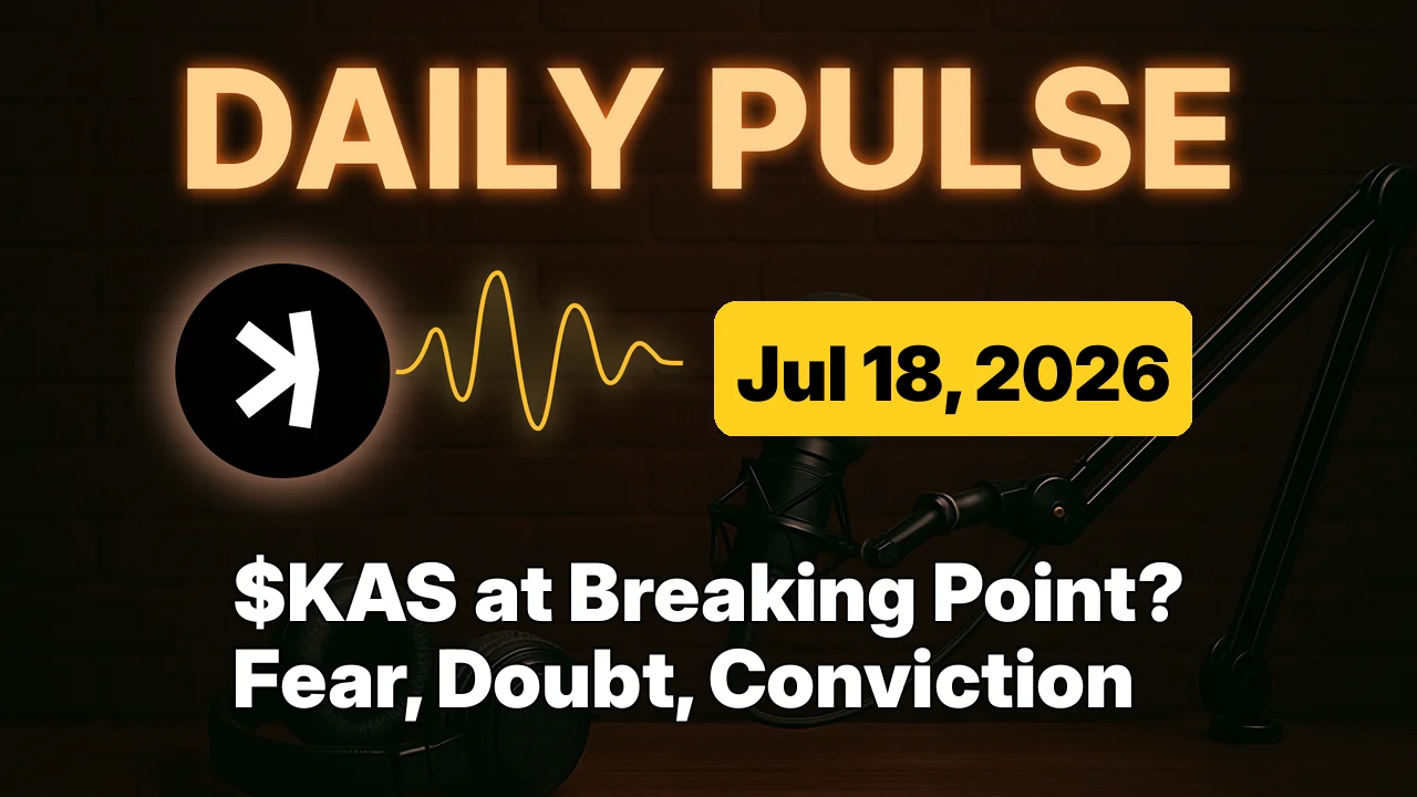 $KAS at Breaking Point? Fear, Doubt, Conviction