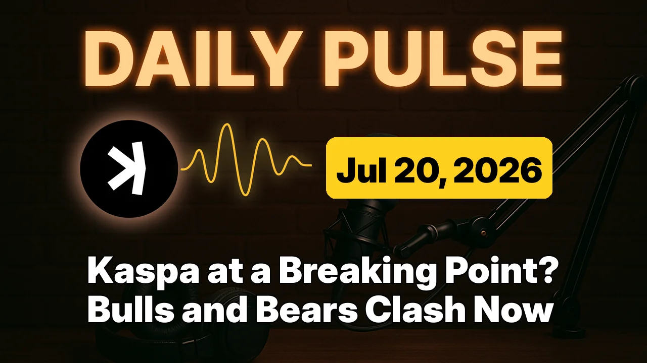 Kaspa at a Breaking Point? Bulls and Bears Clash Now