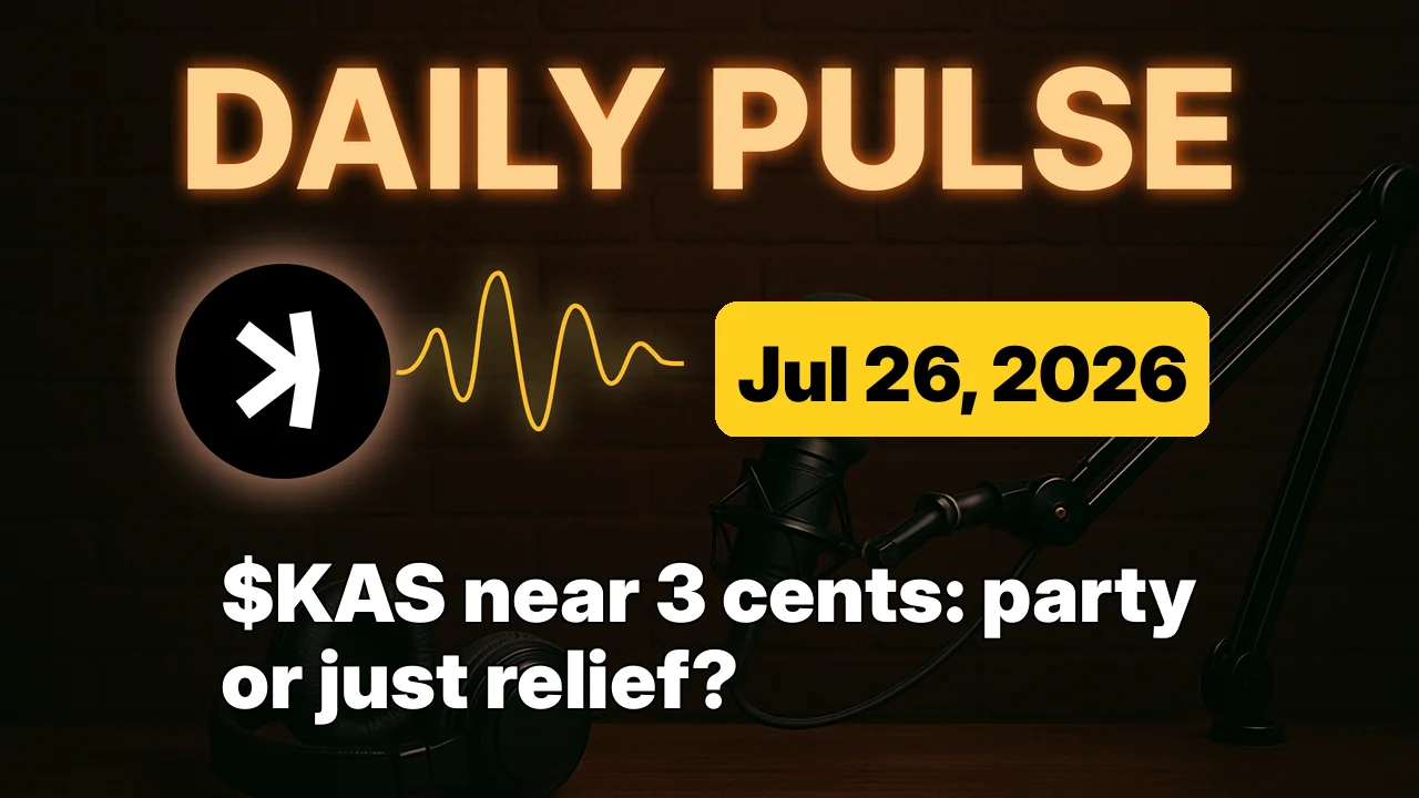 $KAS near 3 cents: party or just relief?