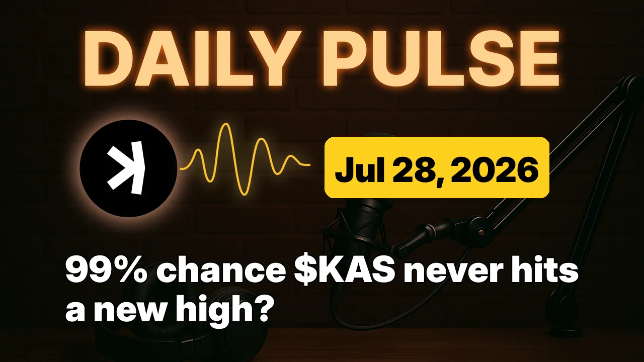99% chance $KAS never hits a new high?