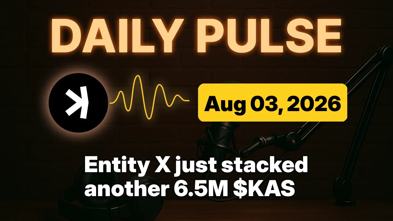 Entity X just stacked another 6.5M $KAS