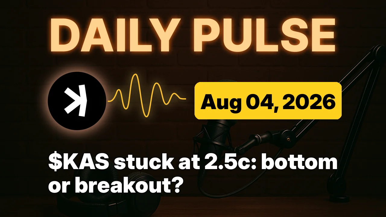 $KAS stuck at 2.5c: bottom or breakout?