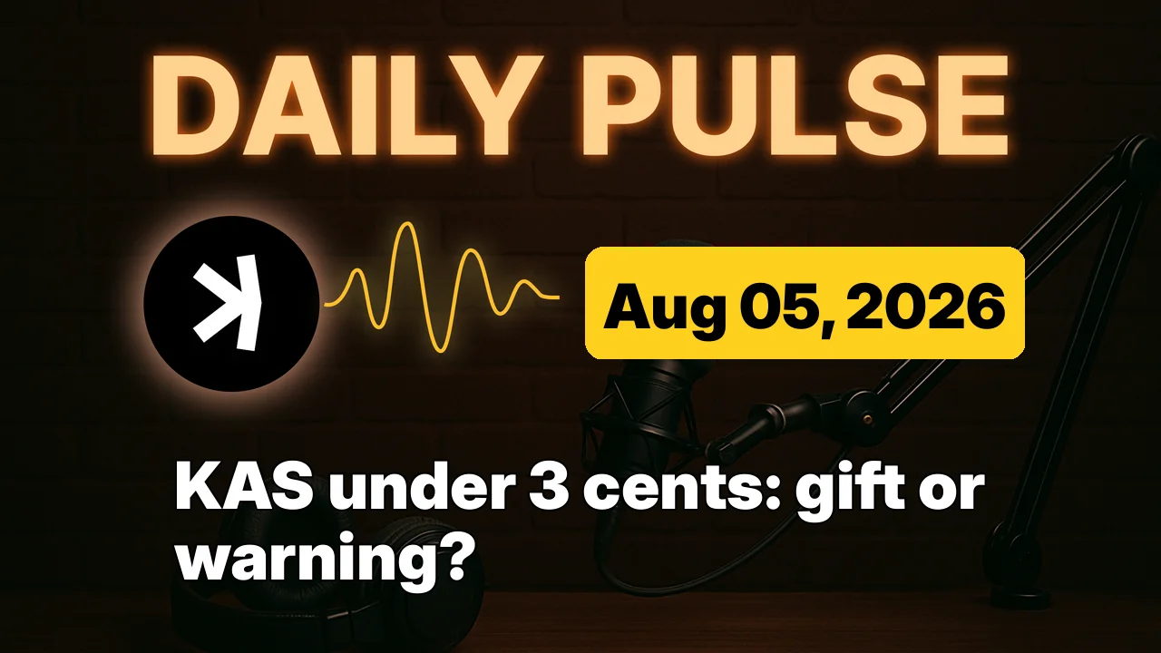 KAS under 3 cents: gift or warning?