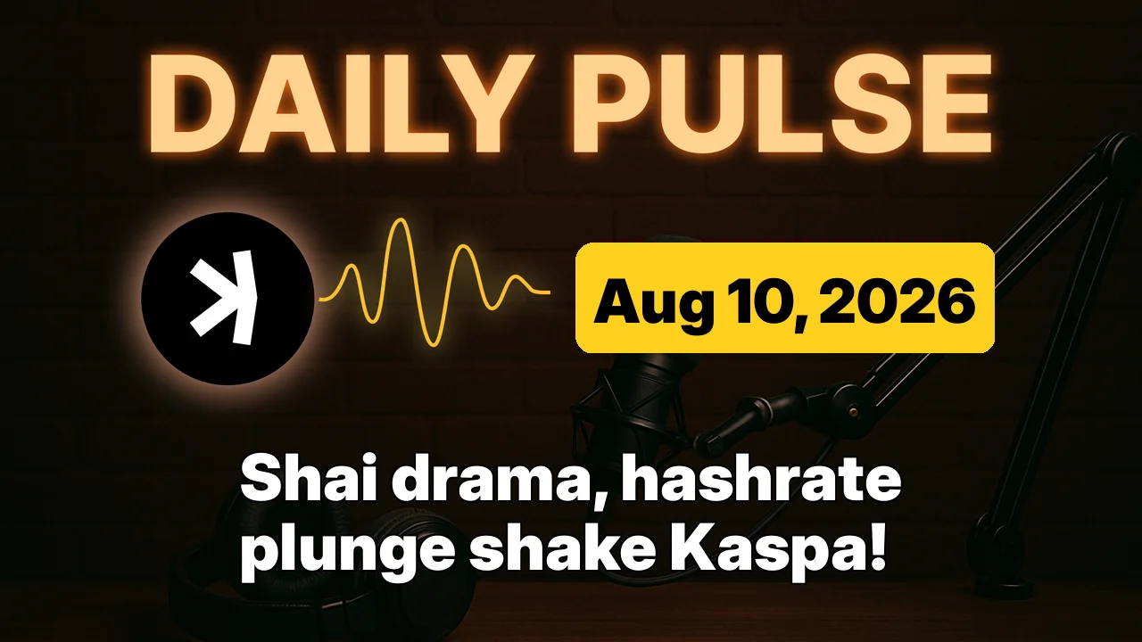 Shai drama, hashrate plunge shake Kaspa!