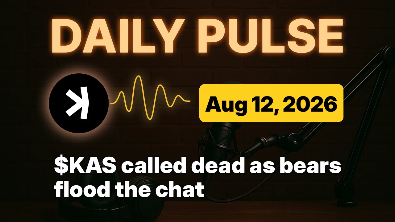 $KAS called dead as bears flood the chat