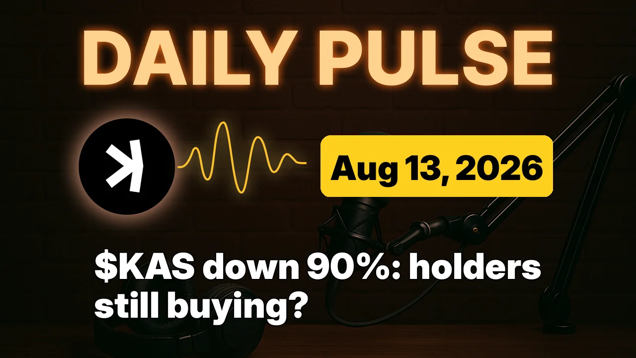 $KAS down 90%: holders still buying?