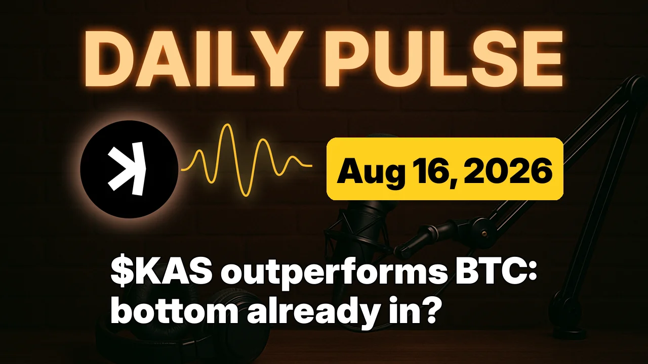 $KAS outperforms BTC: bottom already in?