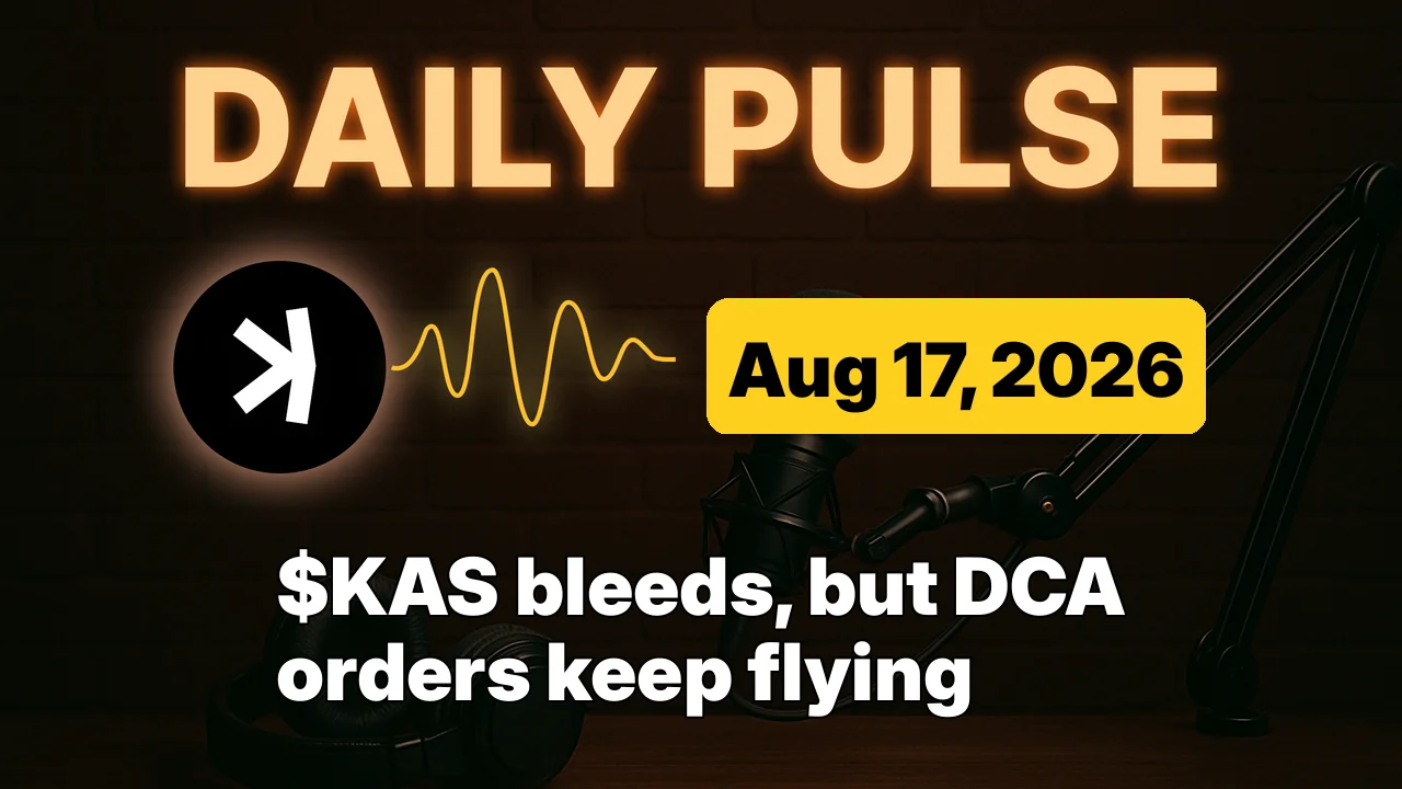 $KAS bleeds, but DCA orders keep flying