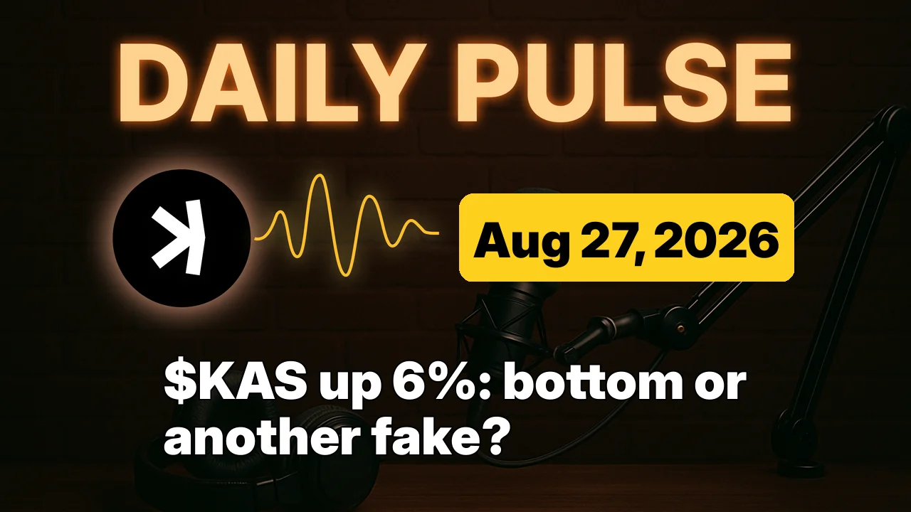 $KAS up 6%: bottom or another fake?