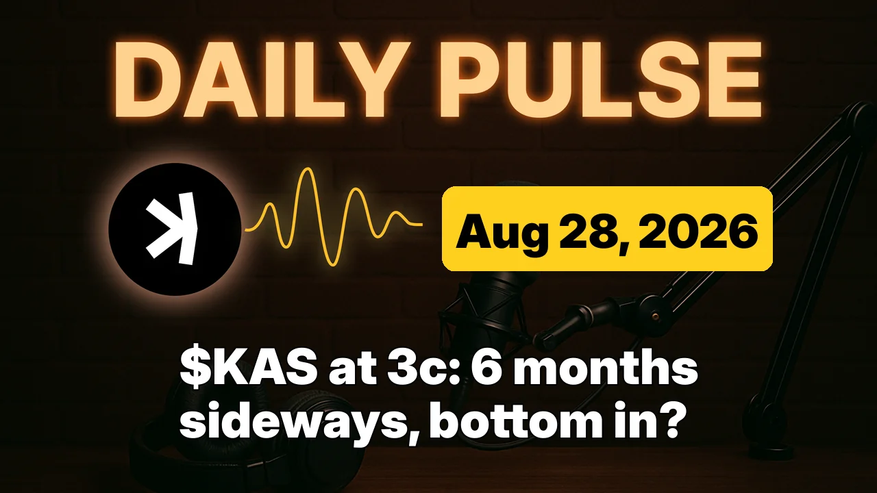 $KAS at 3c: 6 months sideways, bottom in?