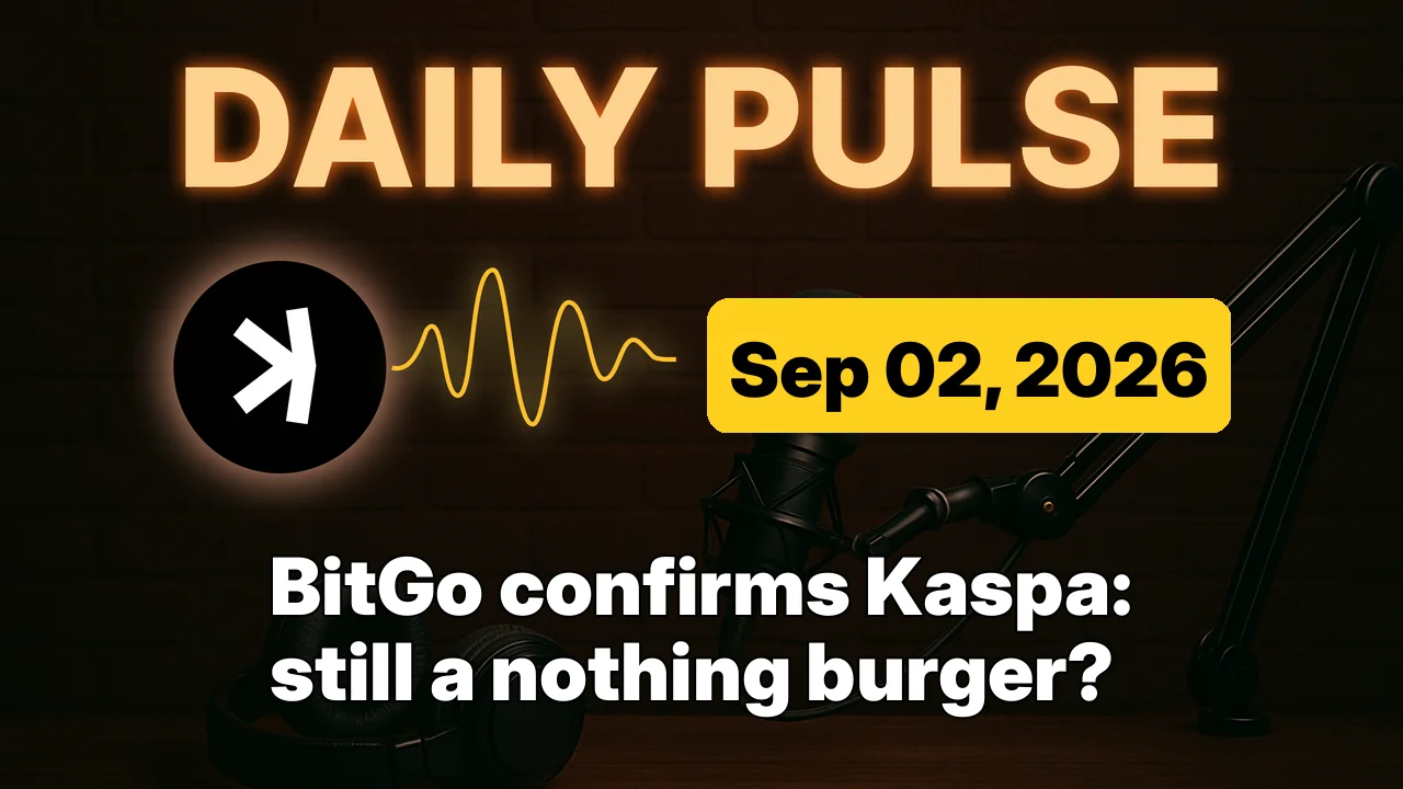 BitGo confirms Kaspa: still a nothing burger?