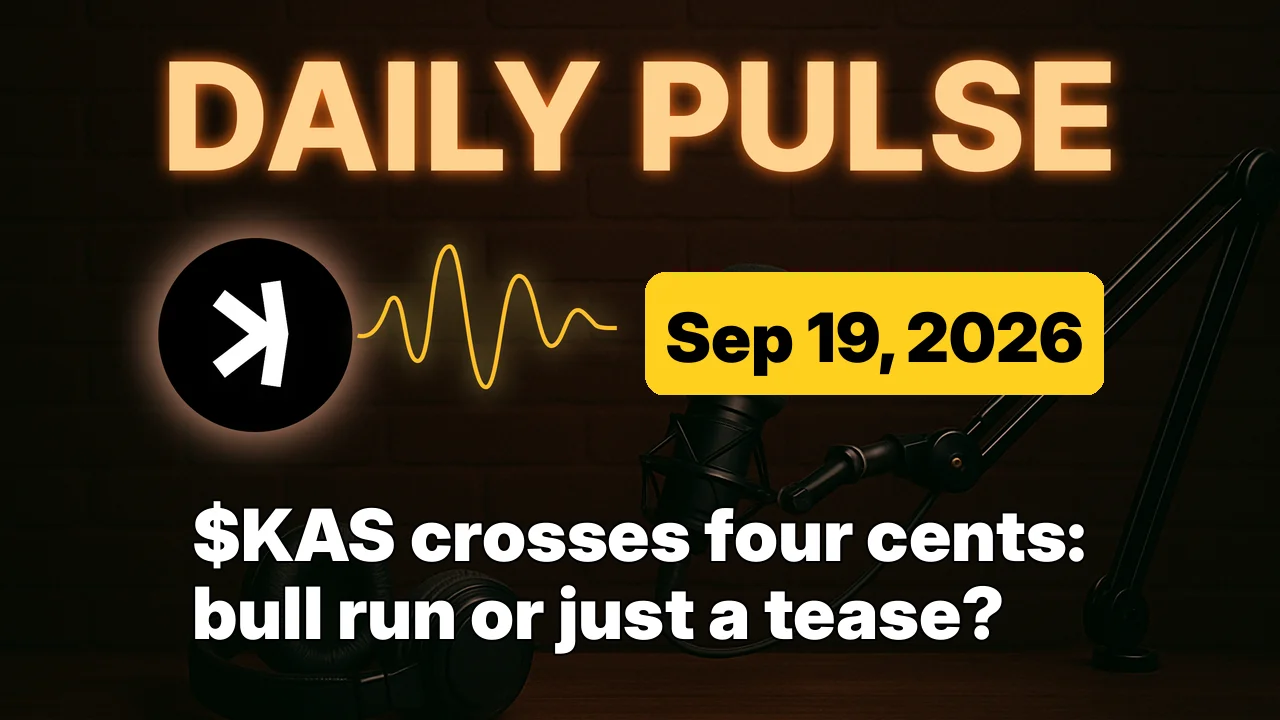 $KAS crosses four cents: bull run or just a tease?