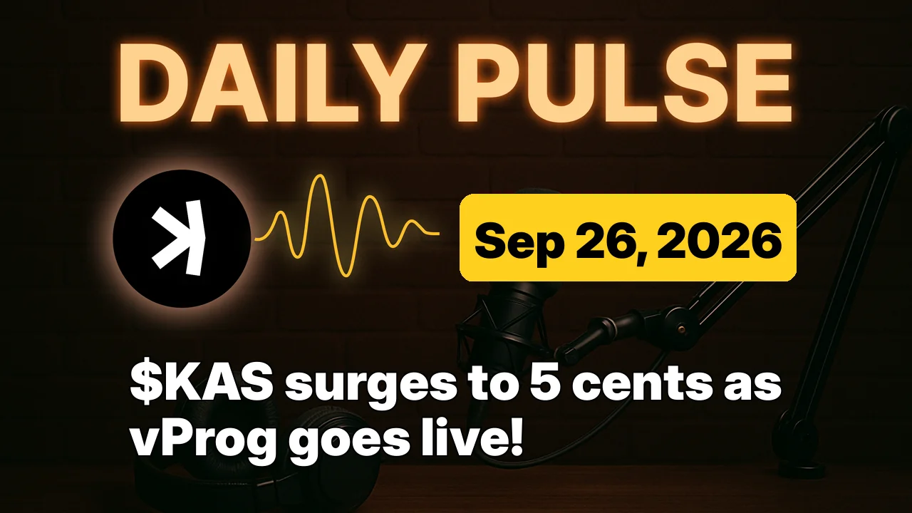$KAS surges to 5 cents as vProg goes live!