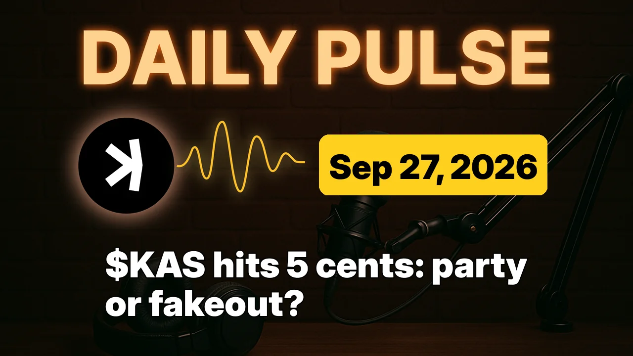 $KAS hits 5 cents: party or fakeout?