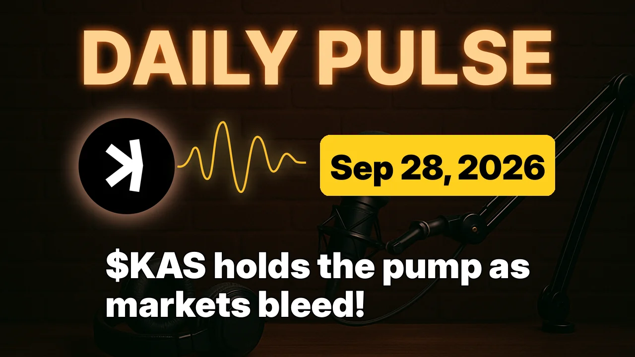 $KAS holds the pump as markets bleed!