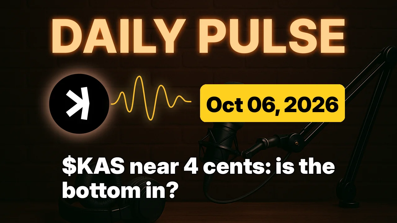 $KAS near 4 cents: is the bottom in?